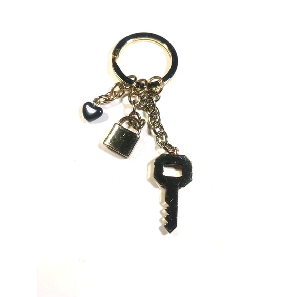 Bling keychain Rhinestones Gold Tone Soft Metal - Picture 4 of 4